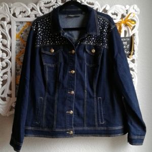 Avenue Denim embellished jacket size 22/24